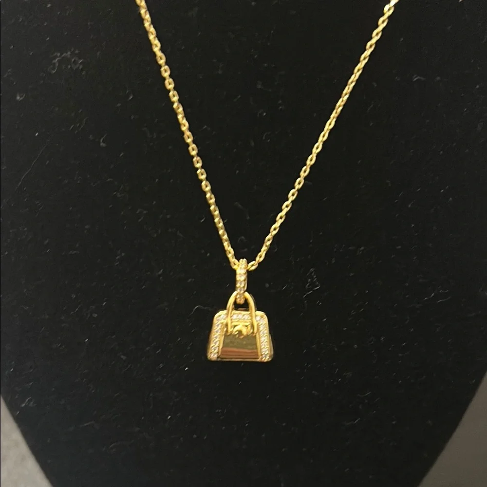 Kate Spade Gold Bag Pendant Necklace - Picture 4 of 4